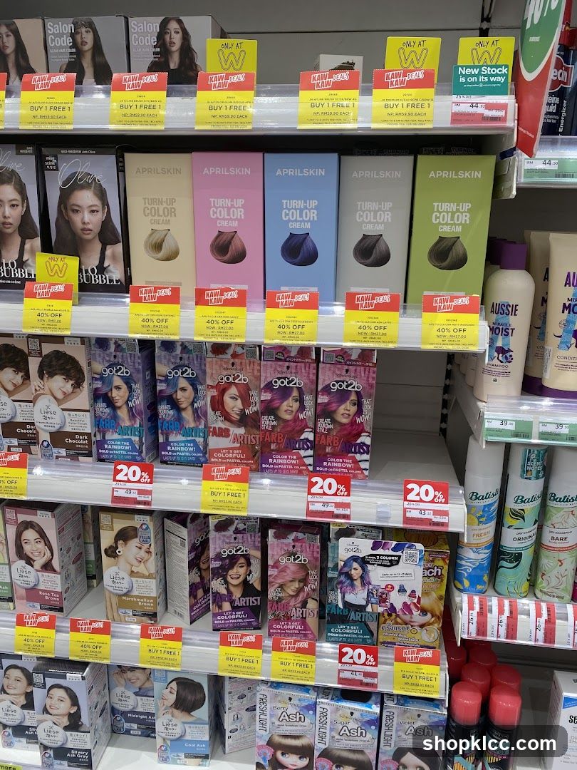 Hair Dyes on Shelves