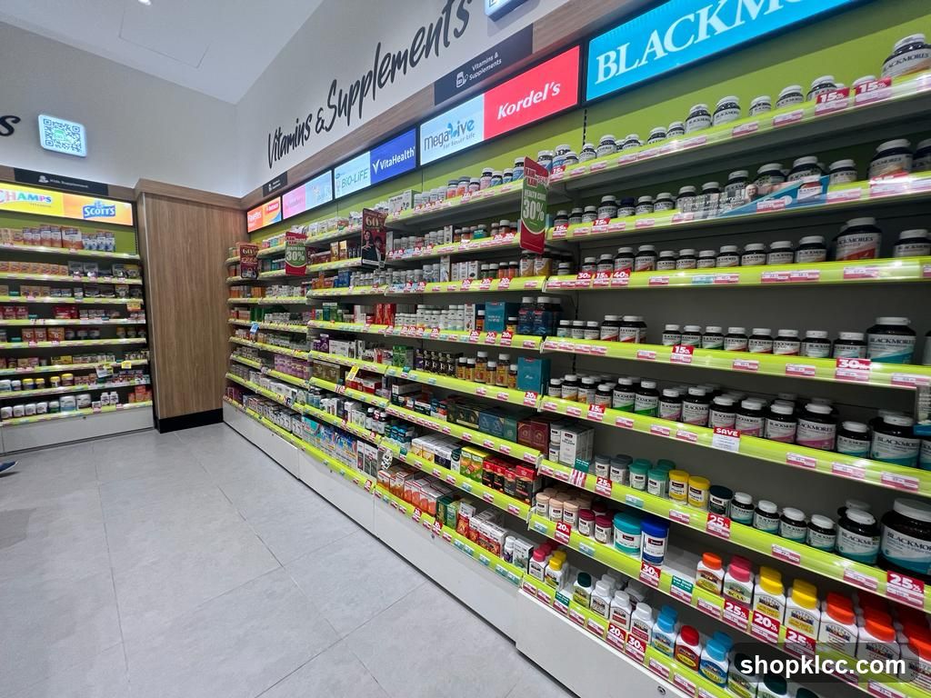 Vitamins and Supplements Store Aisles