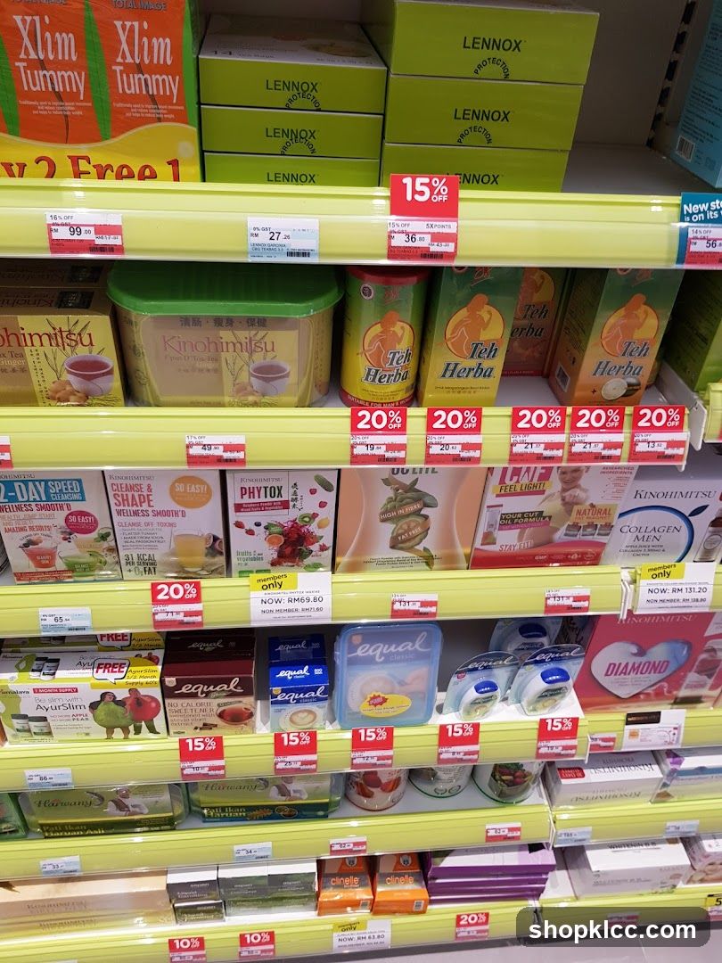 Health and Wellness Products on Shelves
