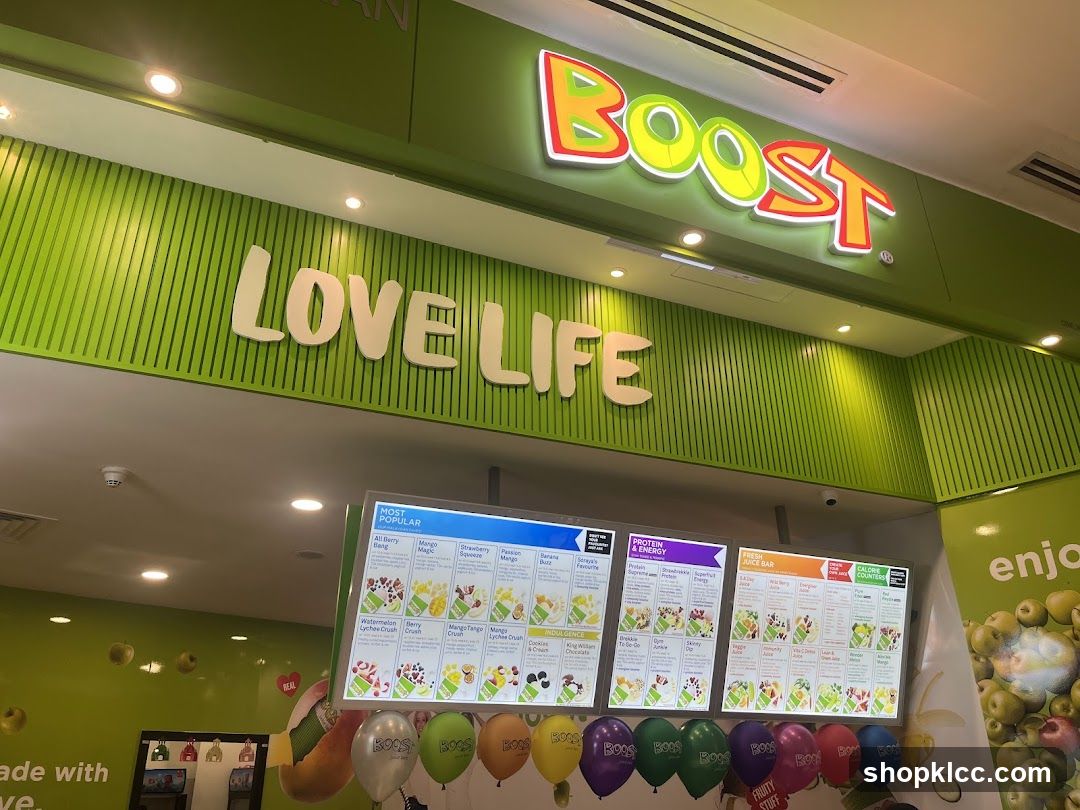 Boost Juice Bar Menu