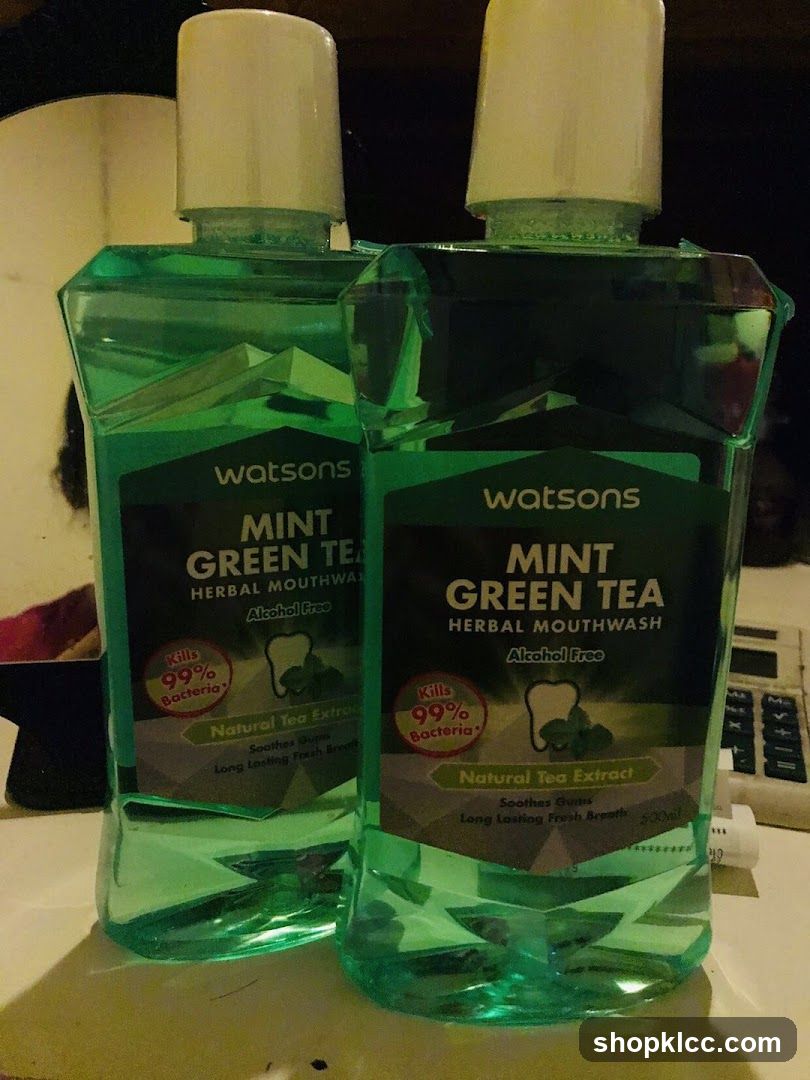 Watsons Mint Green Tea Herbal Mouthwash