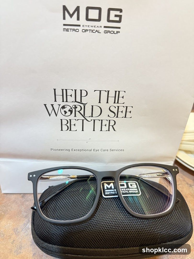 Eyeglasses and promotional material