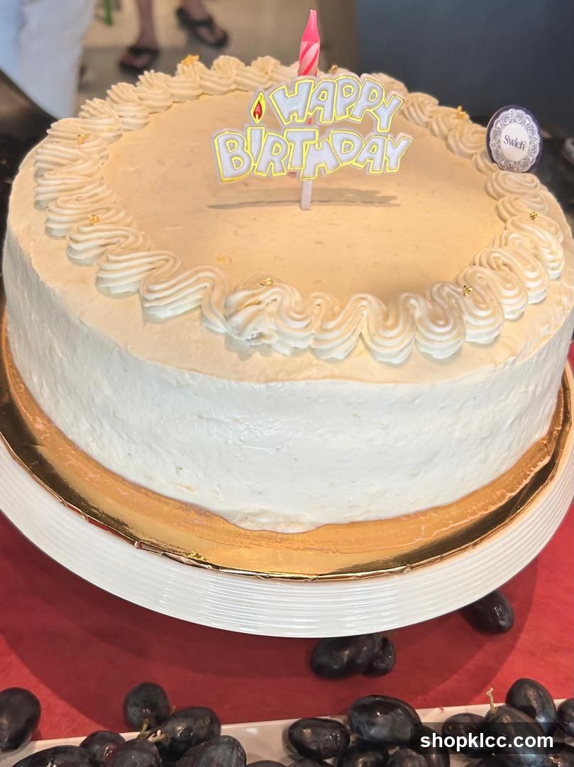 Birthday Cake with Grapes