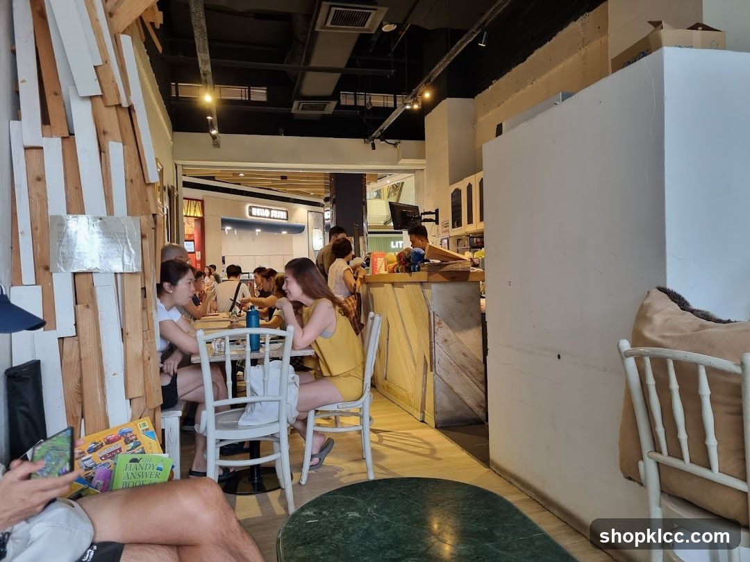 Interior of a cafe with patrons