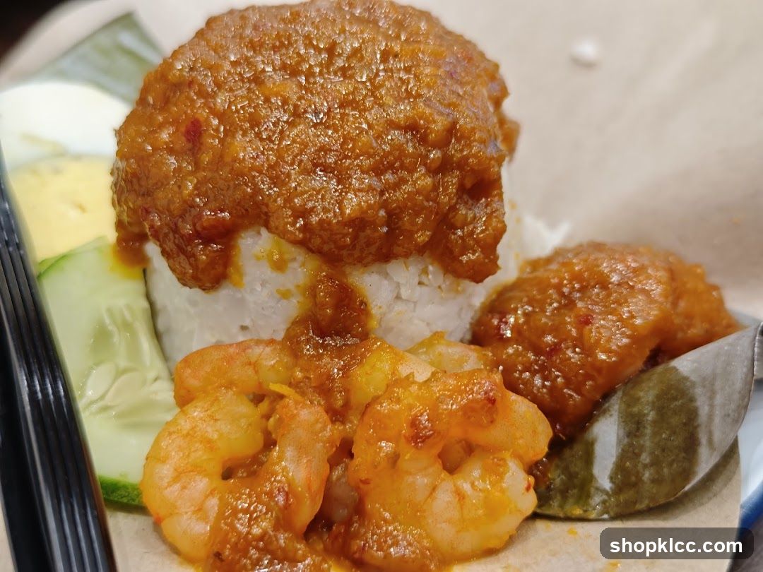 Nasi Lemak with Prawns