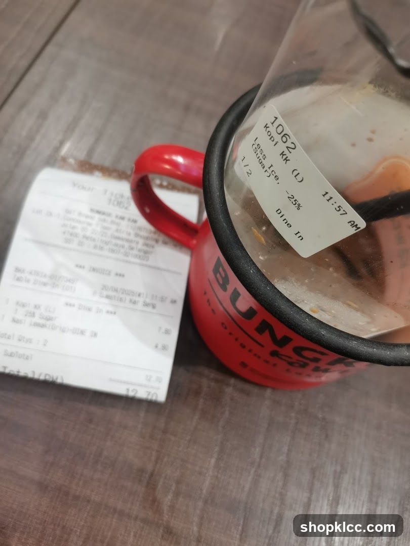 Receipt and Drink Cup