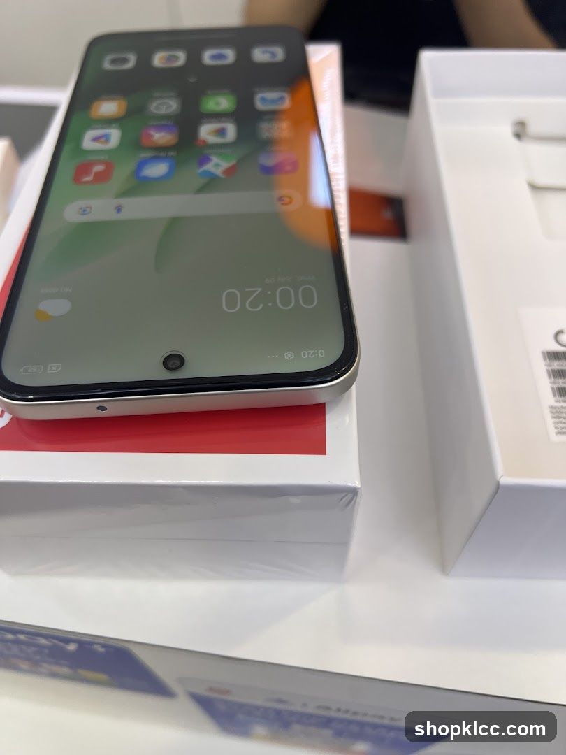 Smartphone on display