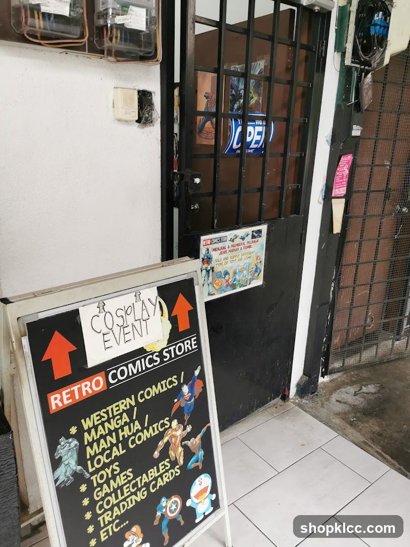 Retro Comics Store Sign