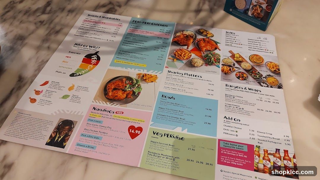 Nando's Menu