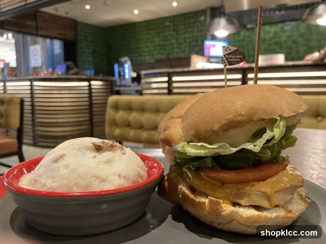 Burger and Mashed Potatoes