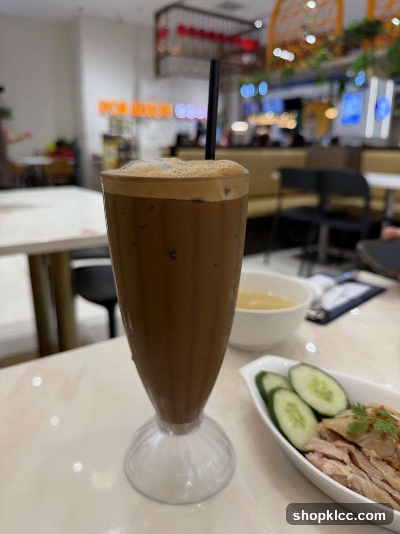 Iced Coffee and Chicken Rice