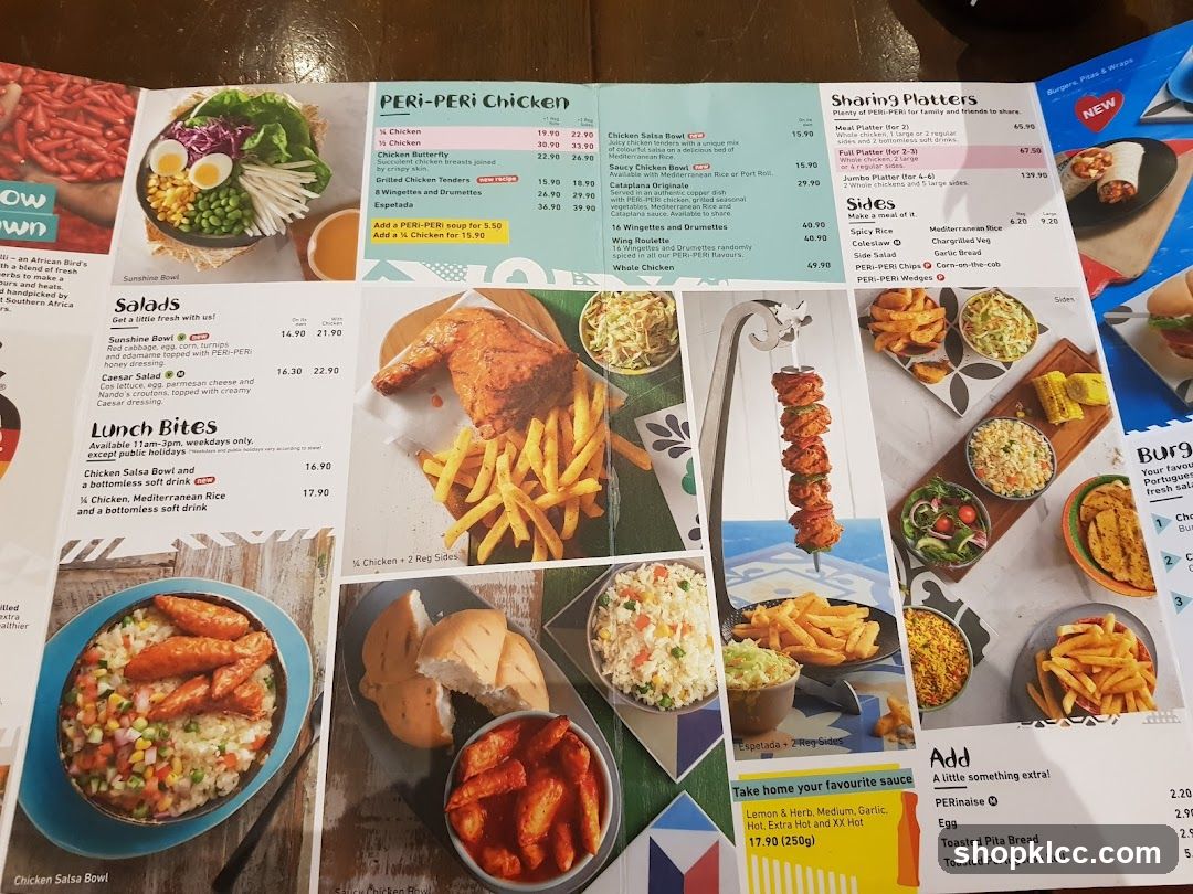 PERI-PERI Chicken Menu