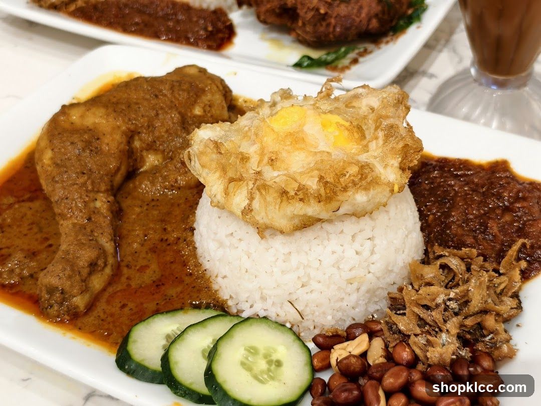 Nasi Lemak with Chicken Curry