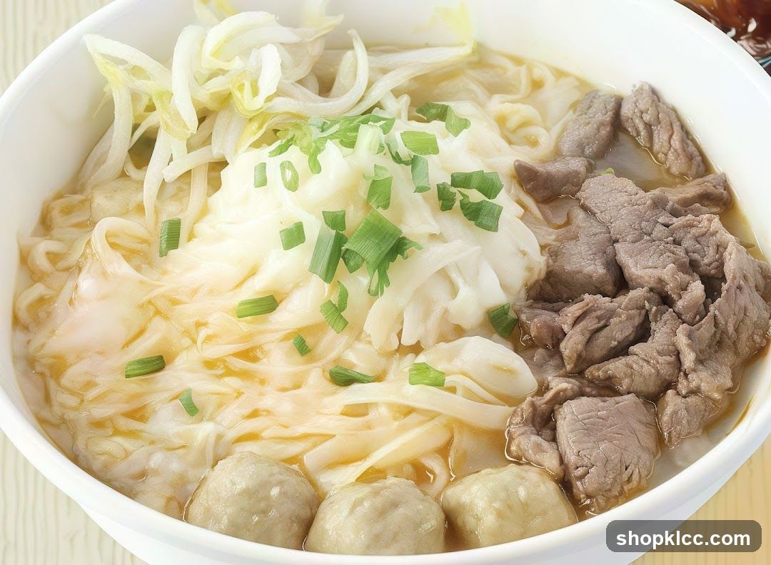 Noodle Soup with Beef and Meatballs
