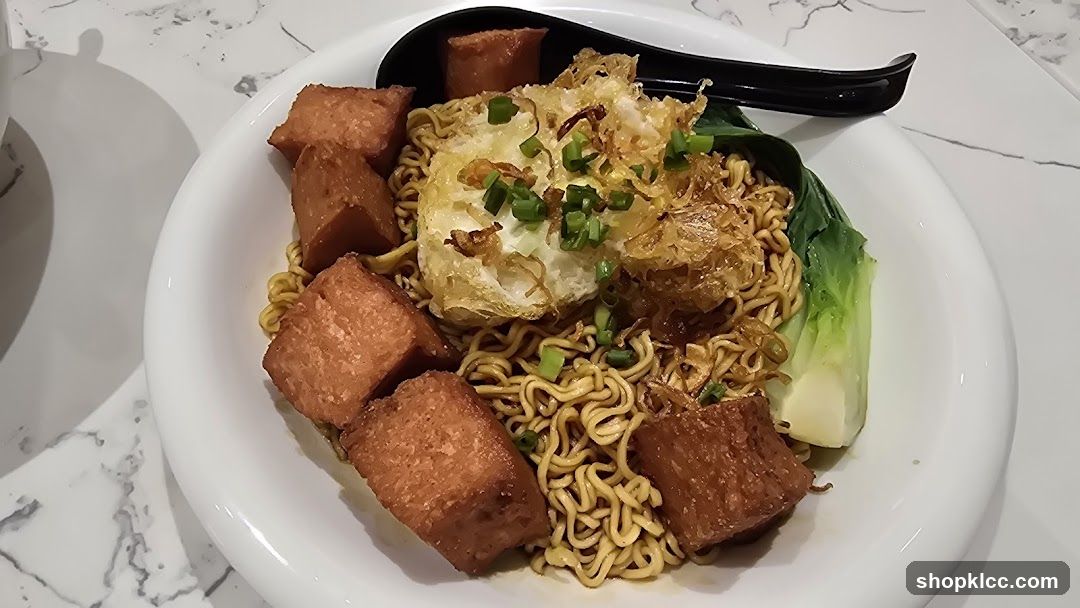 Noodles with Fried Spam and Egg