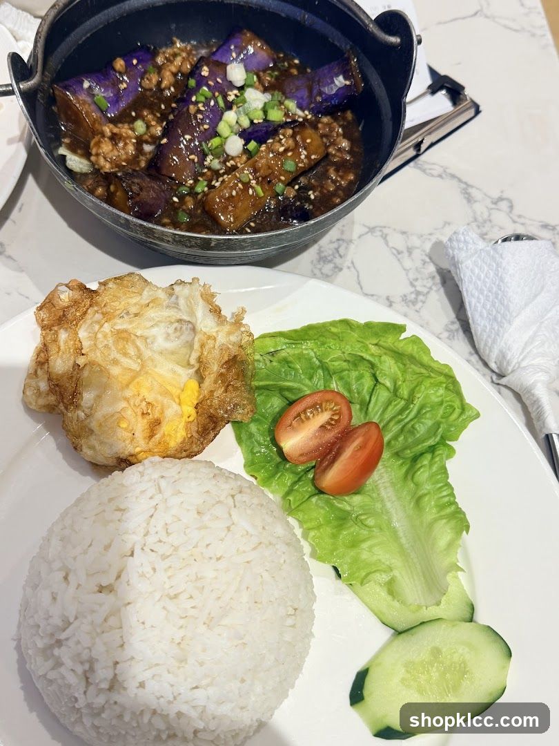 Eggplant with Minced Meat and Rice