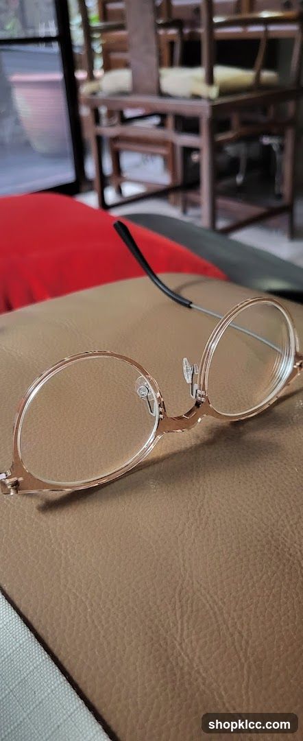 Eyeglasses on a textured surface