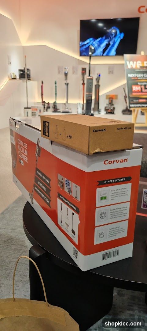 Corvan Cordless Vacuum Cleaner Box