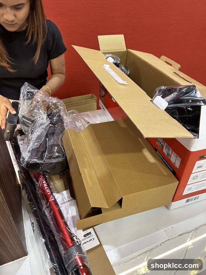 Unboxing a Vacuum Cleaner