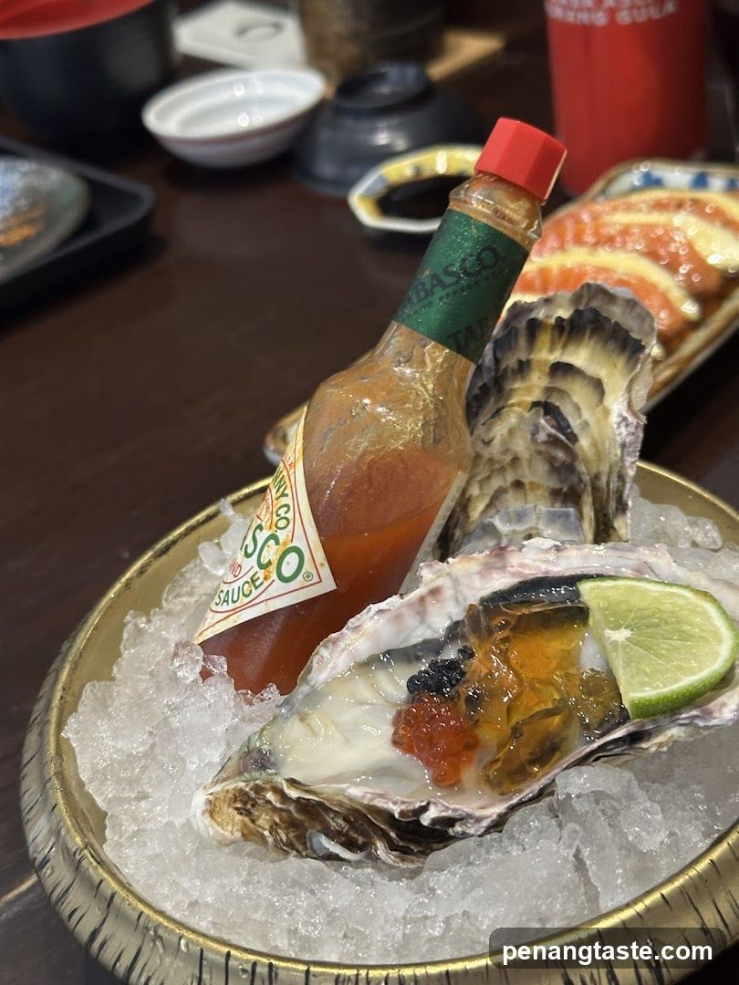 Oyster with Tabasco Sauce