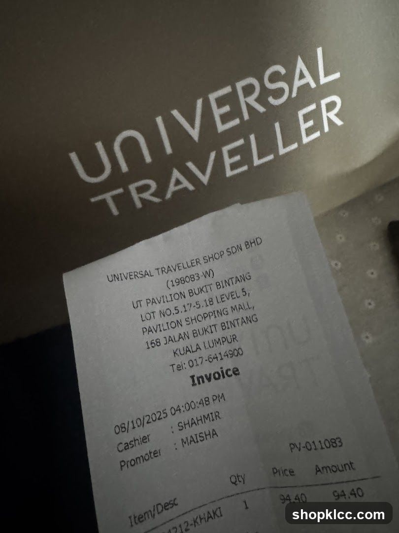 Universal Traveller Receipt