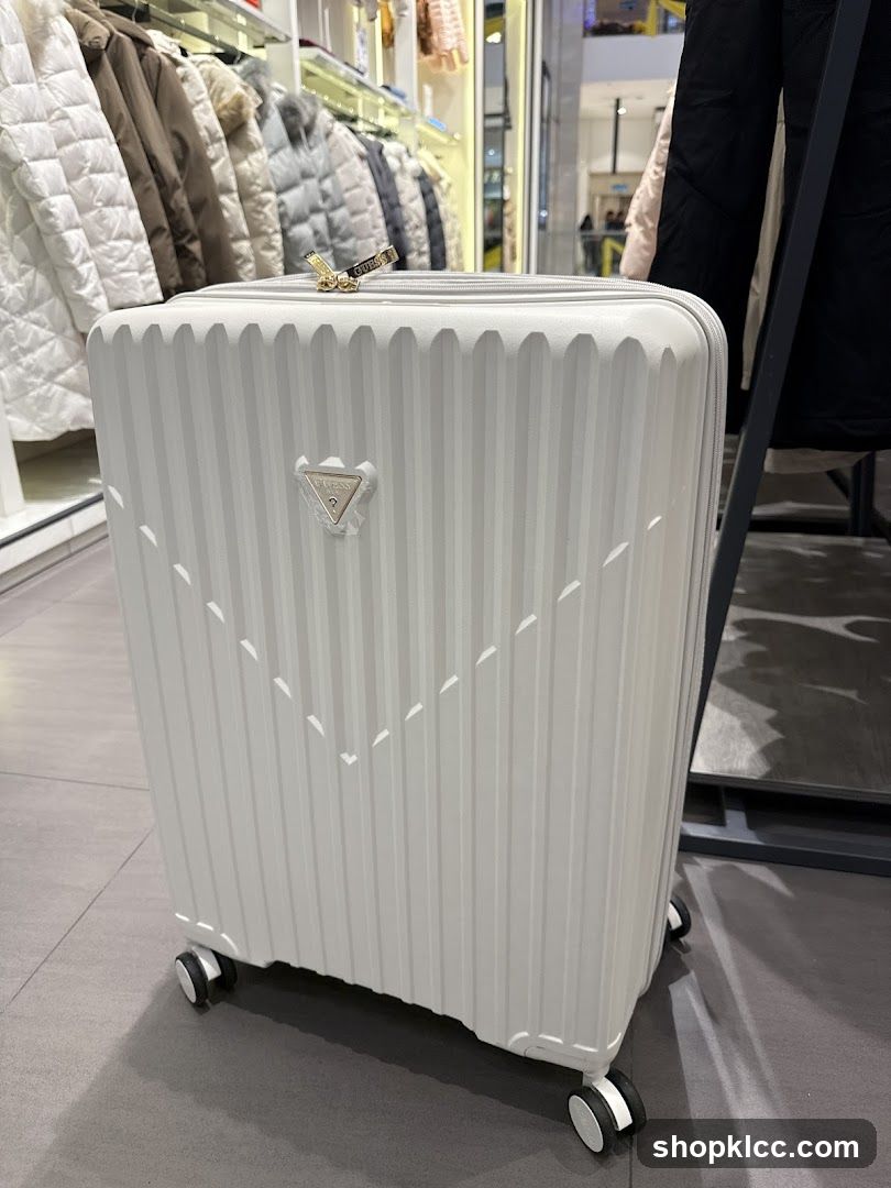 White Guess Suitcase