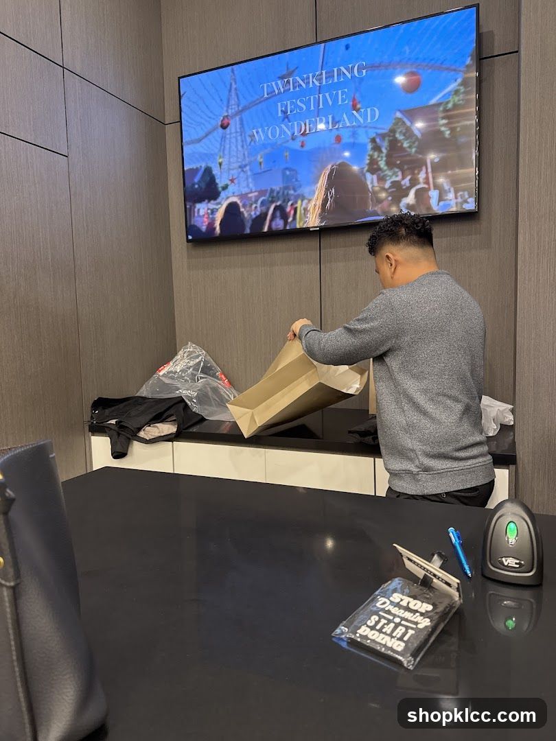 Man unpacking shopping bags