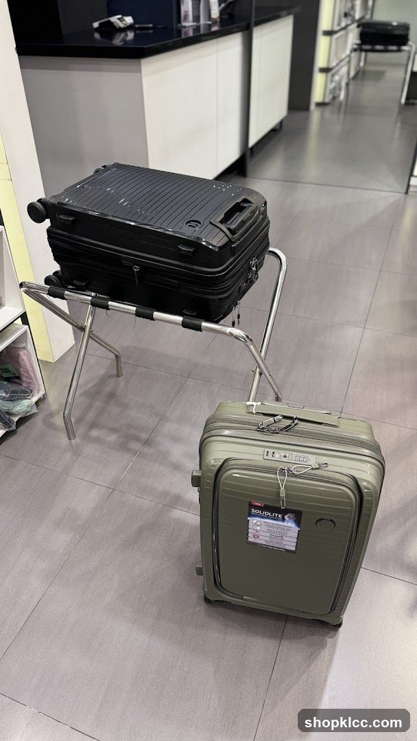 Two Suitcases on Display