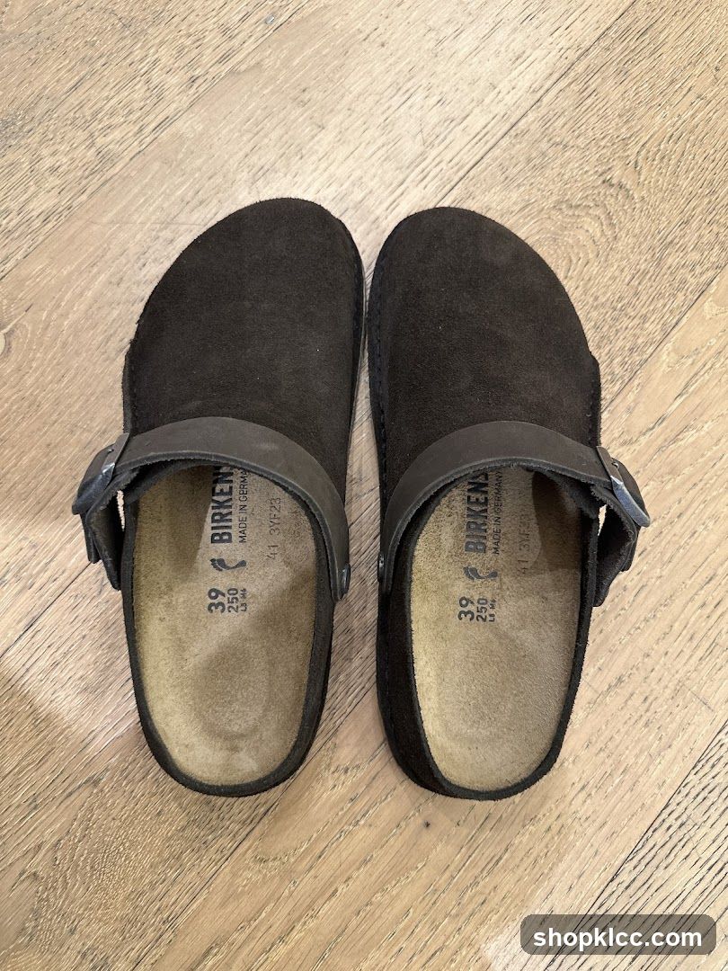 Brown Suede Birkenstock Clogs
