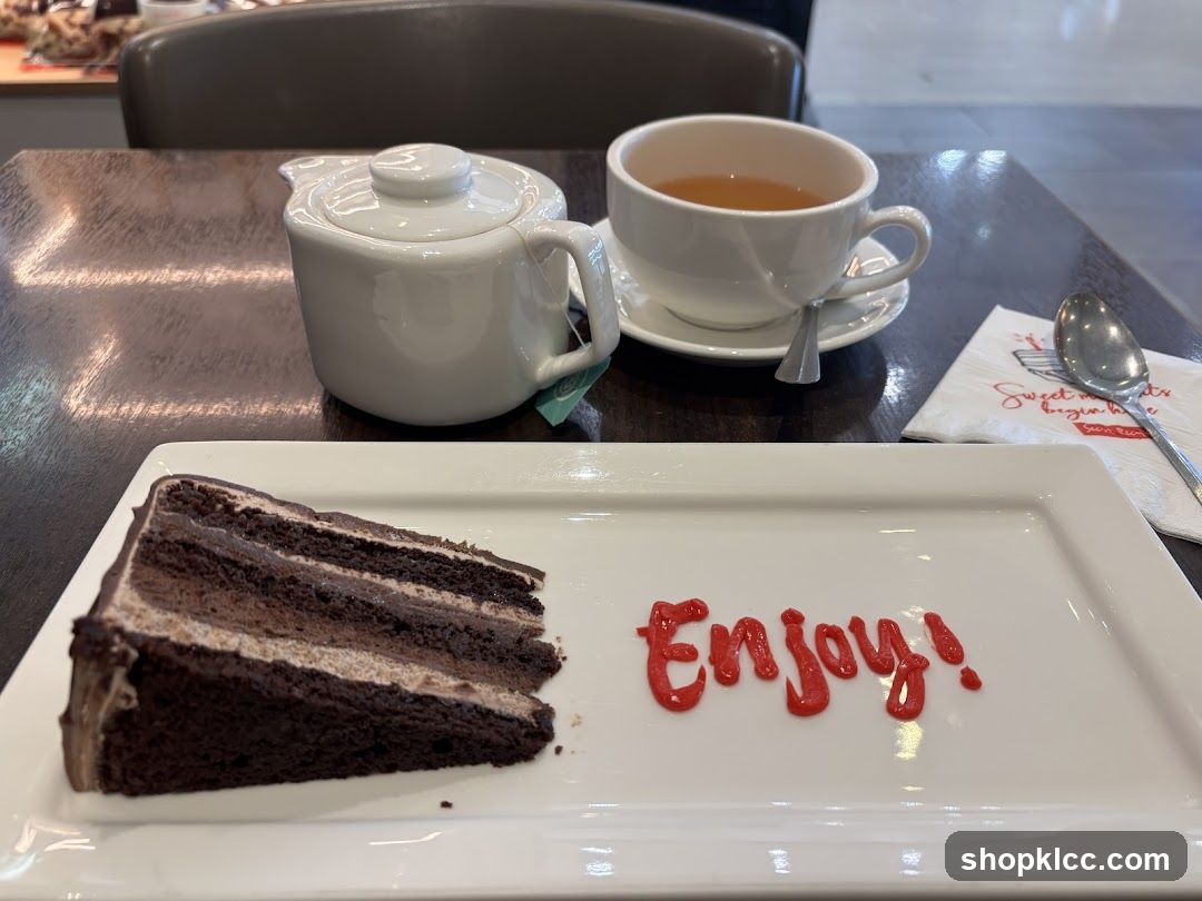 Chocolate Cake and Tea