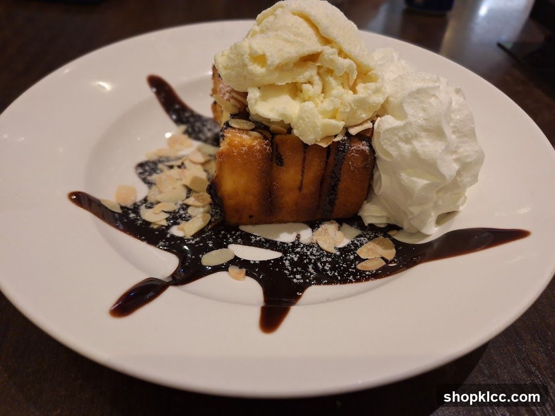 Dessert with Ice Cream and Whipped Cream
