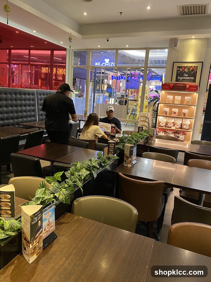 Restaurant Interior with Diners and Staff