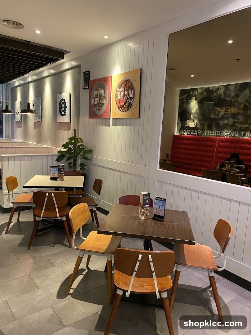 Restaurant Interior with Tables and Chairs