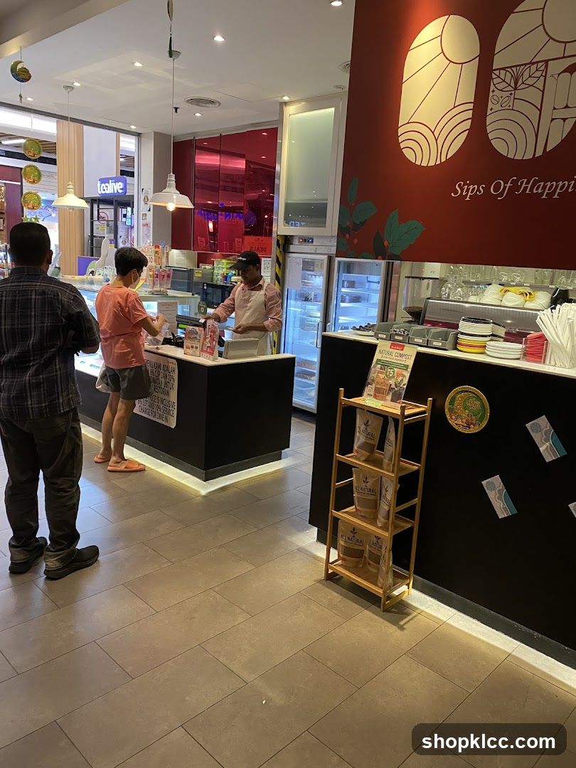 Dessert shop counter