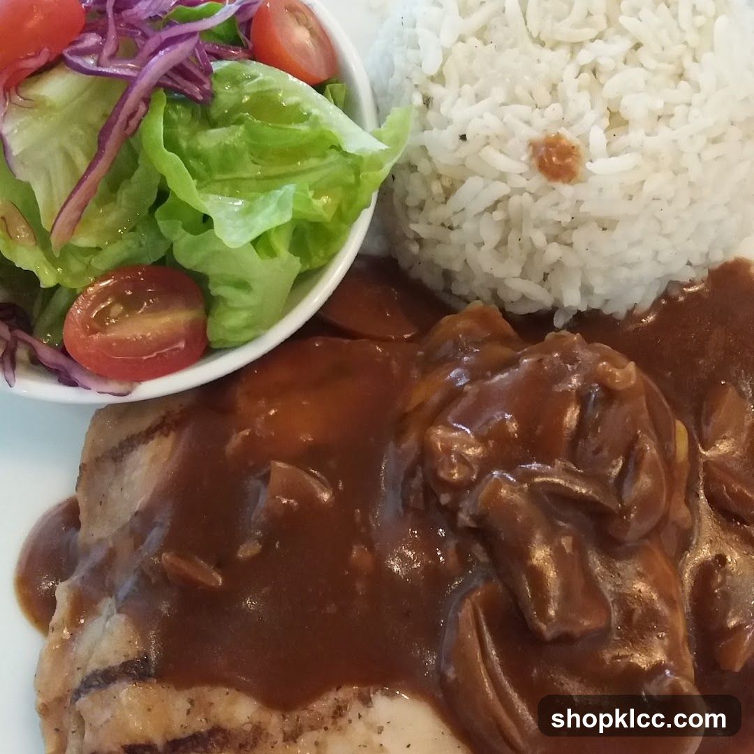 Chicken Chop with Rice and Salad