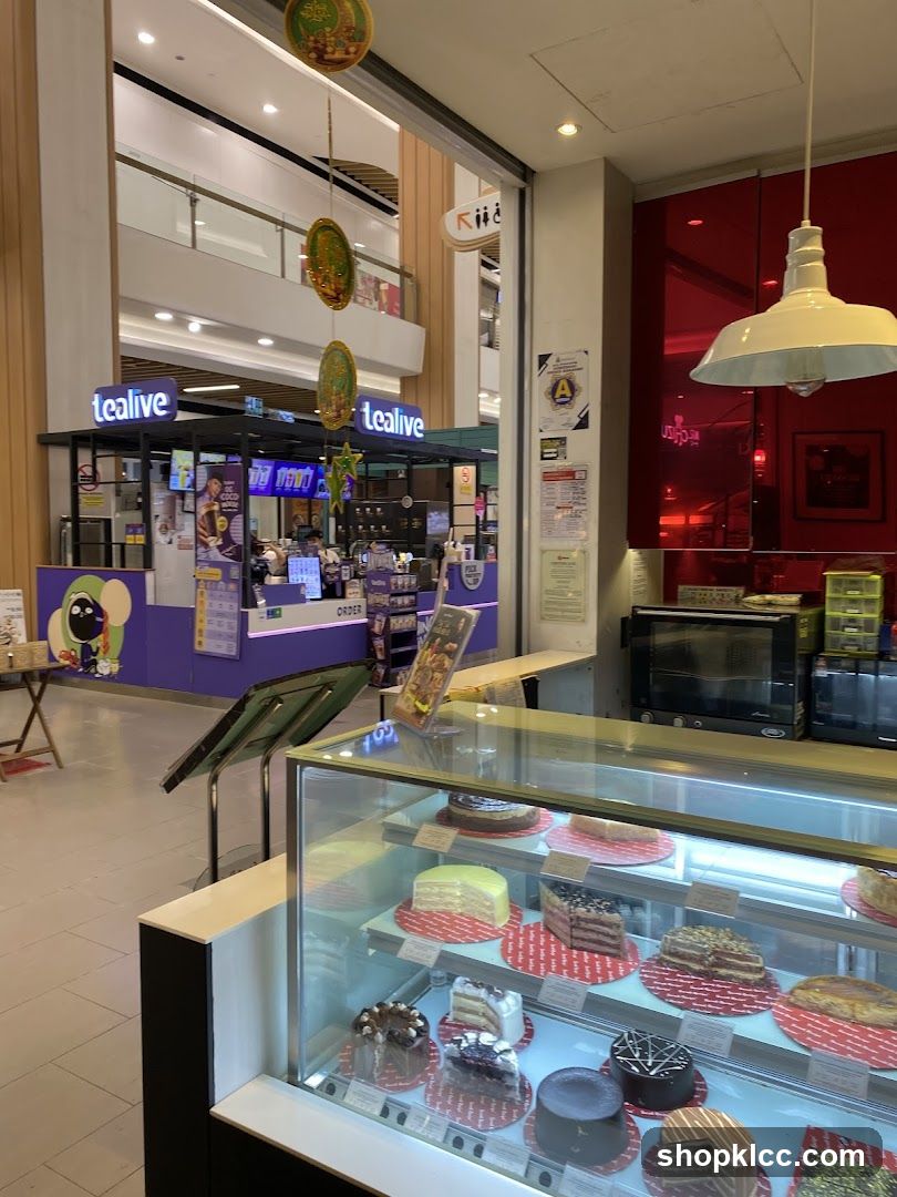 Dessert Display and Beverage Counter