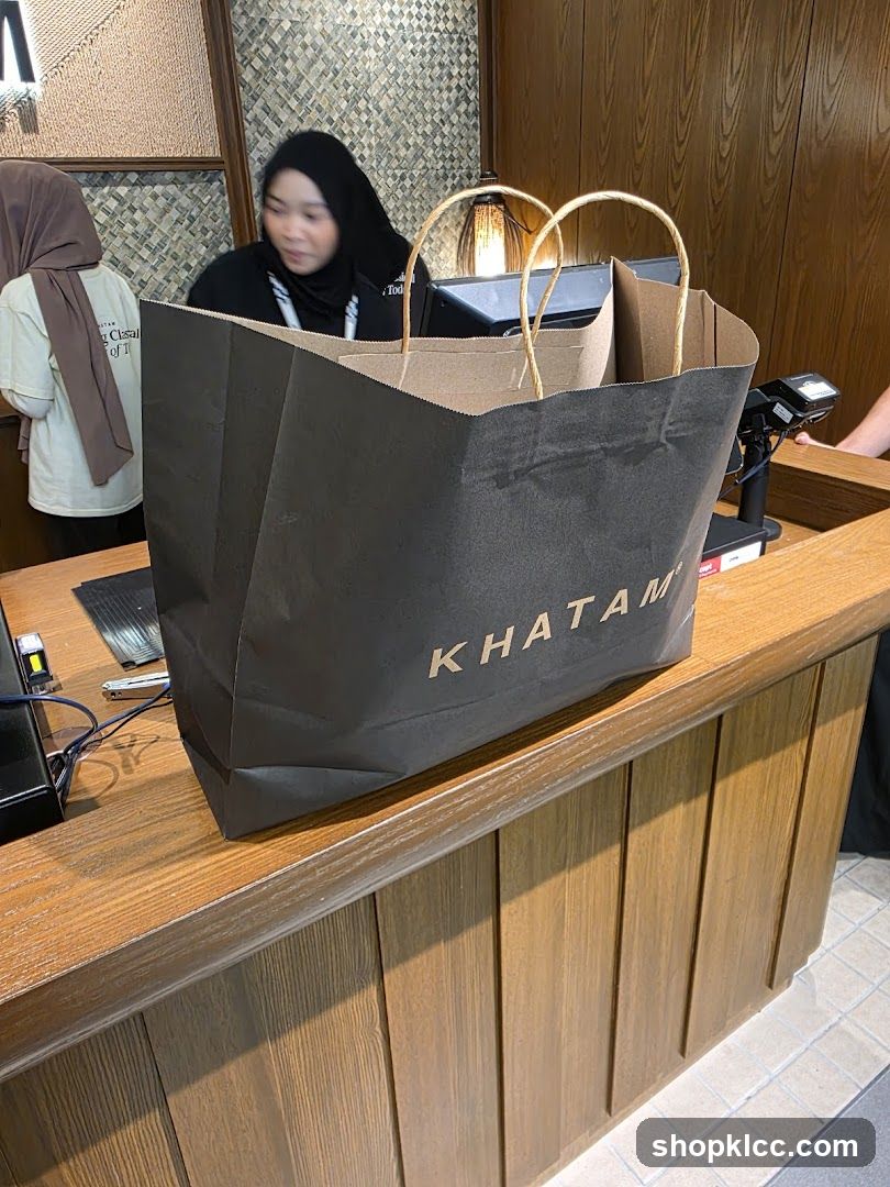 Shopping Bags at Counter