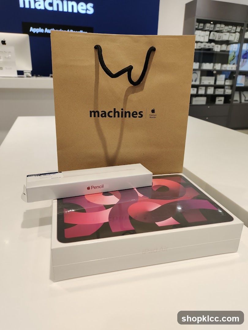 Apple Products and Shopping Bag