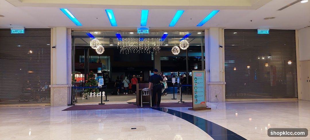 Mall Entrance with Christmas Decorations