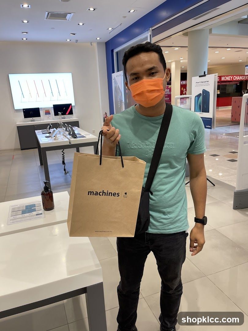 Man holding a shopping bag