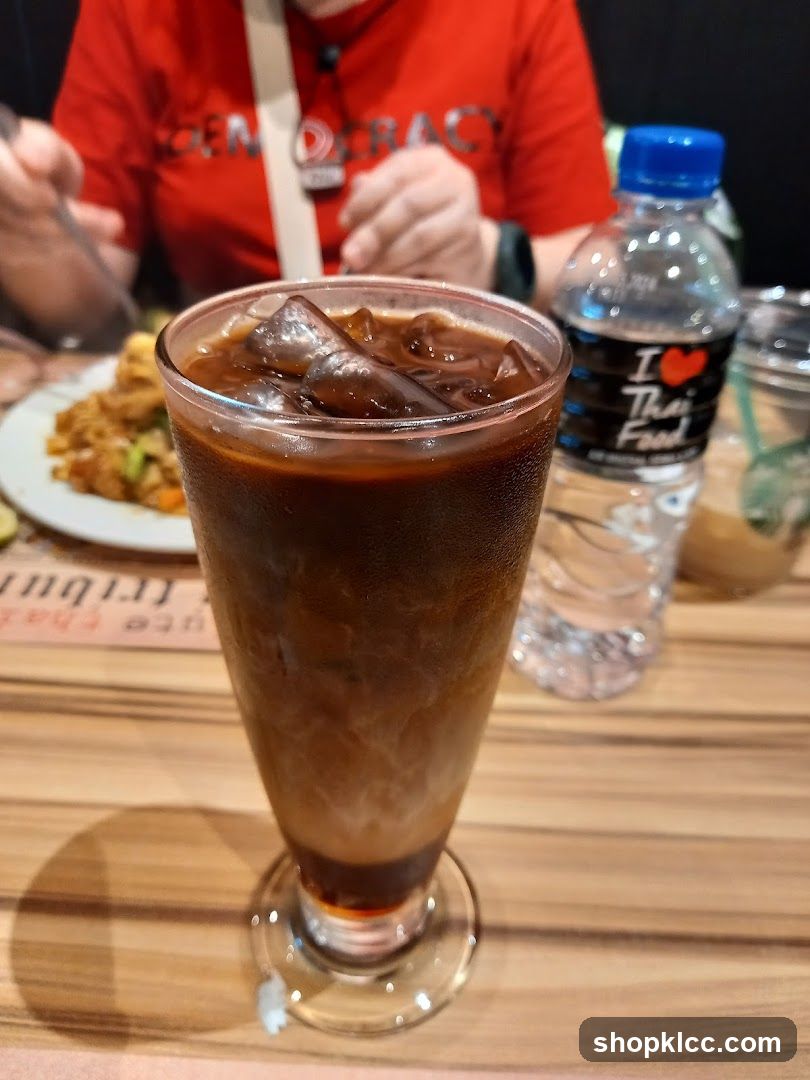 Iced Coffee with Water Bottle