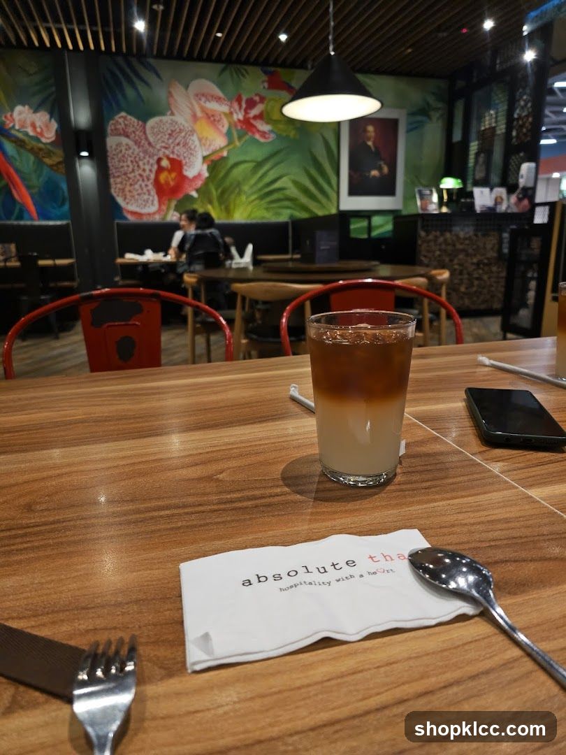 Restaurant Interior with Tropical Mural