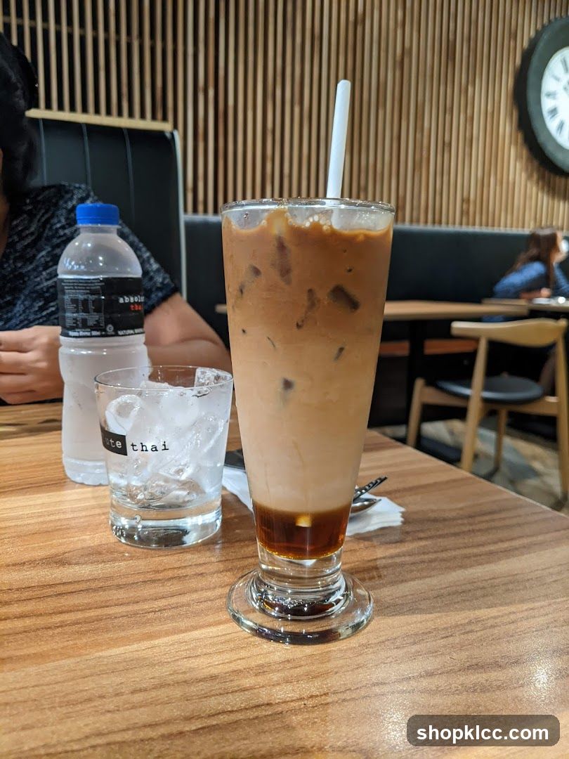 Iced Coffee and Water