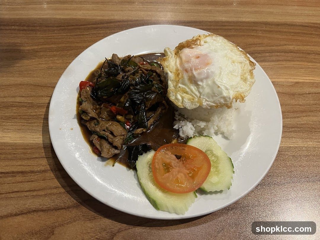 Thai Basil Beef with Fried Egg