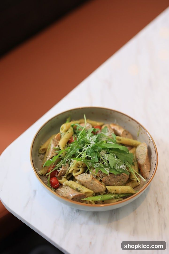 Penne Pasta with Sausage and Arugula