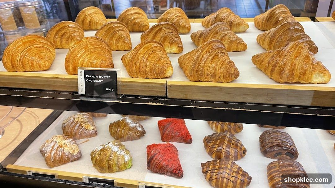 Croissants in a Display Case