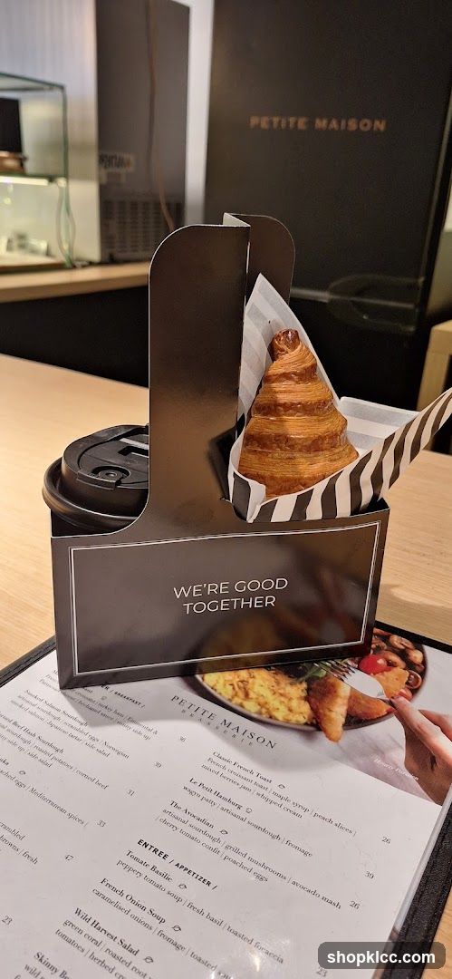 Croissant and Coffee with Menu
