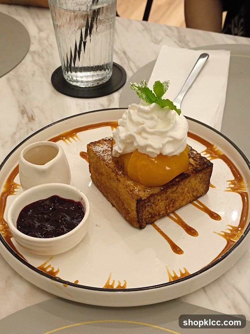 French Toast with Whipped Cream and Fruit