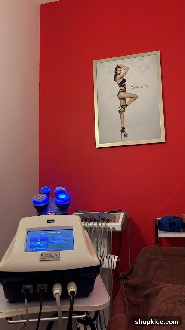Beauty treatment room with equipment