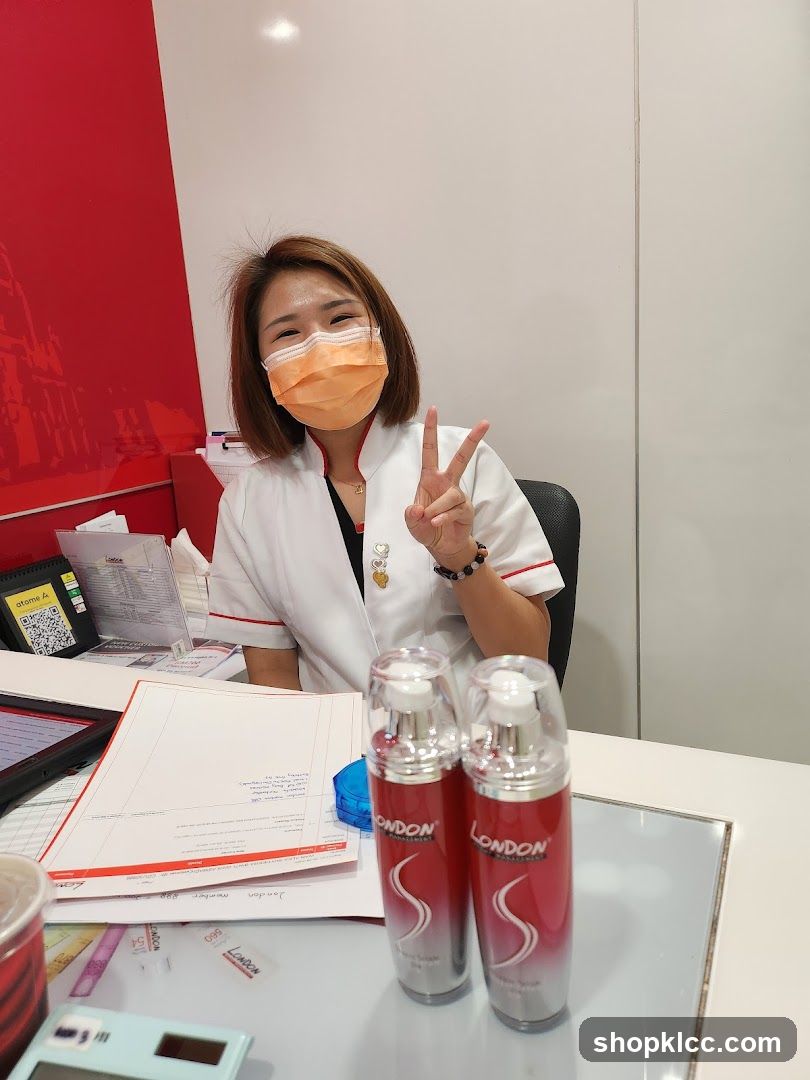 Woman with face mask and peace sign